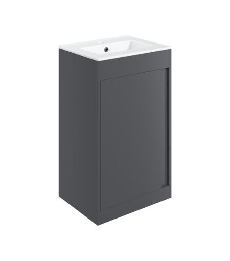 Embankment 510mm Floor Standing Unit Inc. Basin - Matt Graphite Grey