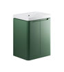 Laburnum 605mm 2 Door Floor Standing Basin Unit - Matt Sage Green