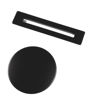 Floor Standing Bath Overflow & Waste Cover - Black