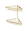 Steele 2-Tier Corner Shower Caddy - Brushed Brass