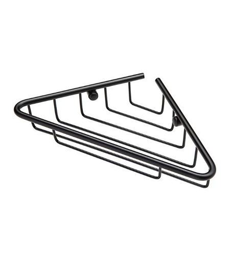Steele 1-Tier Corner Shower Caddy - Black
