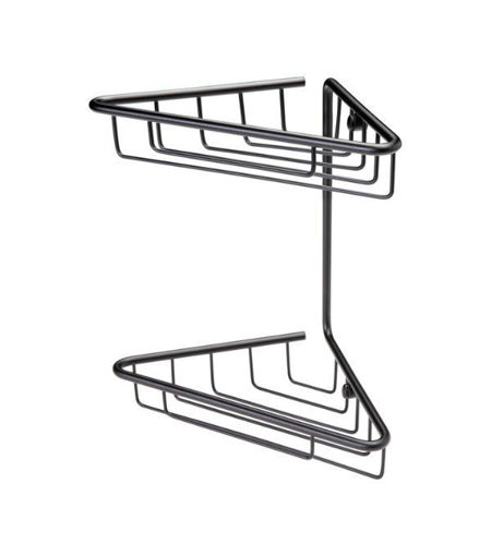 Steele 2-Tier Corner Shower Caddy - Black