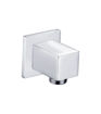 Square Wall Outlet Elbow - Chrome