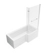Vardon L Shape 1700x850x560mm 0TH Shower Bath Pack (RH) - Chrome