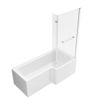 Vardon L Shape SUPERCAST 1700x850x560mm 0TH Shower Bath Pack (RH) - Chrome