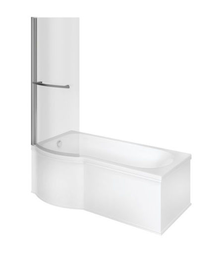 Orient P Shape 1700x850x560mm 0TH Shower Bath Pack (LH)