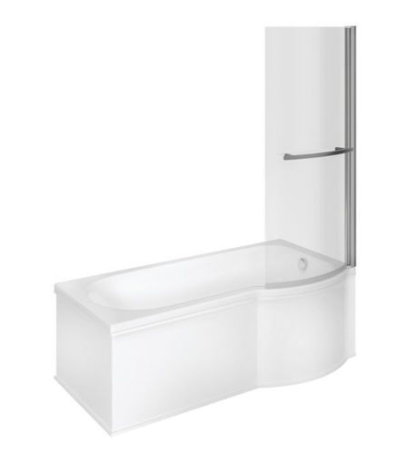 Orient P Shape 1700x850x560mm 0TH Shower Bath Pack (RH)