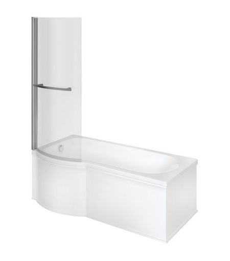 Orient P Shape SUPERCAST 1700x850x560mm 0TH Shower Bath Pack (LH)
