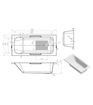Balmoral Gripped 1500x700x550mm 0TH Bath w/Legs