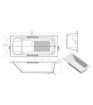 Balmoral Gripped 1700x700x550mm 0TH Bath w/Legs