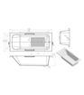 Balmoral Gripped SUPERCAST 1700x700x550mm 0TH Bath w/Legs