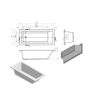 Vardon Square Single End 1600x700x550mm 0TH Bath w/Legs