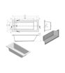 Vardon Square Single End 1700x750x550mm 0TH Bath w/Legs