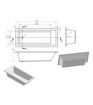 Vardon Square Single End 1800x800x550mm 0TH Bath w/Legs