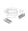 Vardon Square Single End SUPERCAST 1700x700x550mm 0TH Bath w/Legs