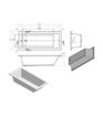 Vardon Square Single End SUPERCAST 1700x750x550mm 0TH Bath w/Legs
