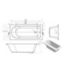 Mercury Round Single End 1500x700x550mm 0TH Bath w/Legs