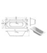 Mercury Round Double End 1700x700x550mm 0TH Bath w/Legs