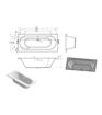 Mercury Round Double End 1700x750x550mm 0TH Bath w/Legs