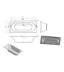 Mercury Round Double End SUPERCAST 1800x800x550mm 0TH Bath w/Legs