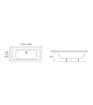 Vardon Square Double End 1700x700x550mm 0TH Bath w/Legs