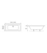 Vardon Square Double End 1700x800x550mm 0TH Bath w/Legs