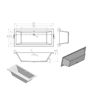 Vardon Square Double End 1800x800x550mm 0TH Bath w/Legs