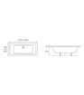 Vardon Square Double End SUPERCAST 1700x700x550mm 0TH Bath w/Legs