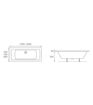 Vardon Square Double End SUPERCAST 1700x750x550mm 0TH Bath w/Legs