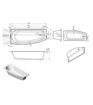 Keswick Space Saving 1700x740x560mm 0TH Bath w/Legs (LH)