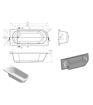 Saxby J Shape 1700x725x600mm 0TH Bath w/Legs (RH)