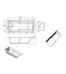Roche Straight 1700x750x550mm 0TH "C" Shower Bath w/Legs