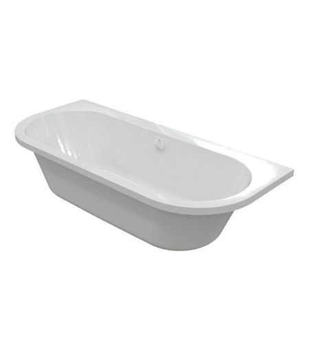 Waterside Back To Wall SUPERCAST 1700x750x600mm 0TH Bath w/Legs