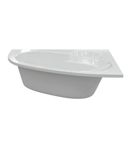 Milton 1500x950x600mm 0TH Offset Corner Bath w/Legs (RH)