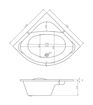 Tyne Standard 1350x1350x620mm 0TH Corner Bath w/Legs