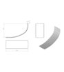 1500mm Offset Corner Bath Panel