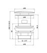 Slotted Mushroom Basin Waste (1 1/4") - Chrome