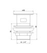 Slotted Flip Plug Basin Waste - Chrome