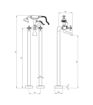 Osborn Floor Standing Bath/Shower Mixer - Chrome