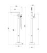 Yelvertoft Floor Standing Bath/Shower Mixer - Chrome