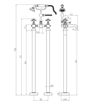 Taylor Floor Standing Bath/Shower Mixer & Shower Kit - Chrome
