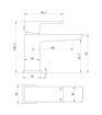 Berrymoor Cloakroom Basin Mixer & Waste - Matt Black