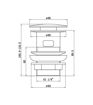 Slotted Mushroom Basin Waste (1 1/4") - Matt Black