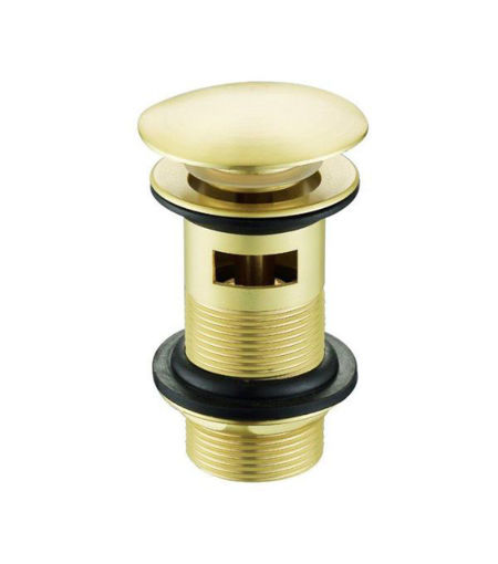 Slotted Mushroom Basin Waste (1 1/4") - Brushed Brass