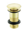 Unslotted Mushroom Basin Waste (1 1/4") - Brushed Brass