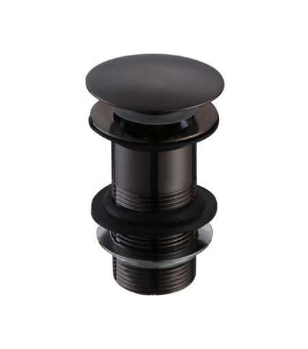 Unslotted Mushroom Basin Waste (1 1/4") - Matt Black
