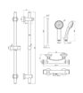 Plumtree Thermostatic Bar Mixer Shower - Chrome