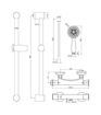 Clare Low Pressure Thermostatic Bar Mixer Shower - Chrome