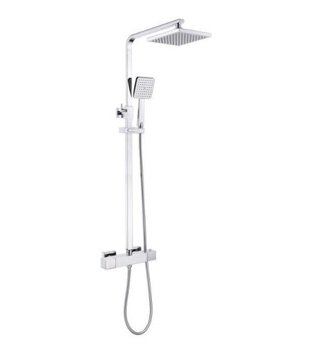 Althorp Cool-Touch Thermostatic Mixer Shower w/Riser & Overhead Kit - Chrome