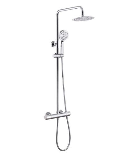 Orchard Cool-Touch Thermostatic Mixer Shower w/Riser & Overhead Kit - Chrome